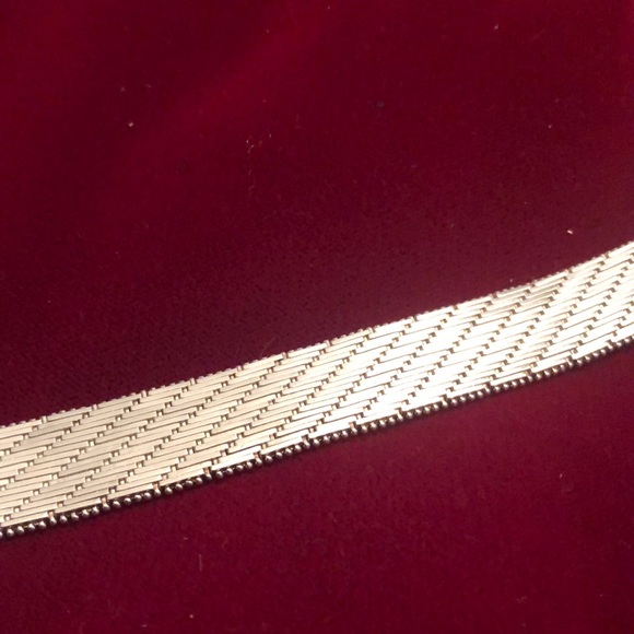 Vintage IBB Sterling Silver Wide Woven Bracelet - Picture 7 of 15